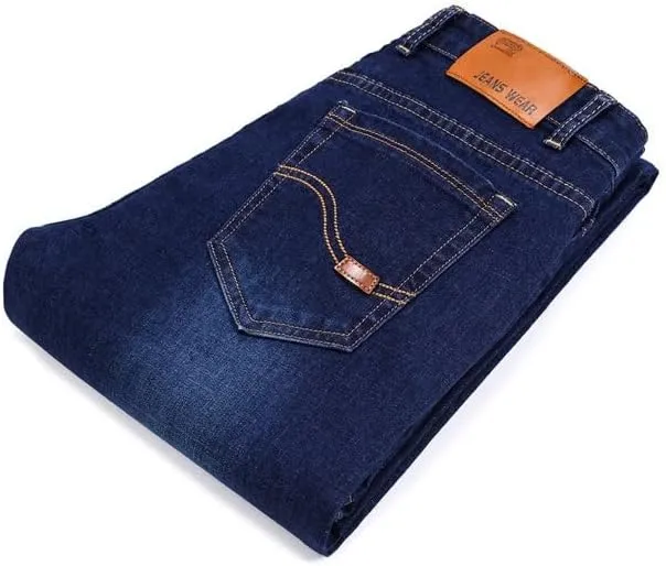 Men's Denim Pants Straight Leg and Stretch Fit Jeans Classic Casual Trousers for Men Everyday Wear Denim Straight