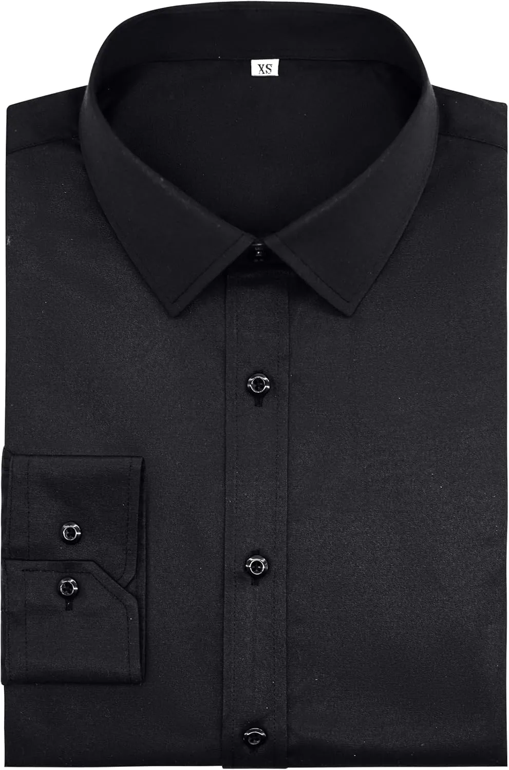 Men's Dress Shirts Regular Fit Solid Long Sleeve Wrinkle-Free Formal Shirt Business Casual Button Down Shirts