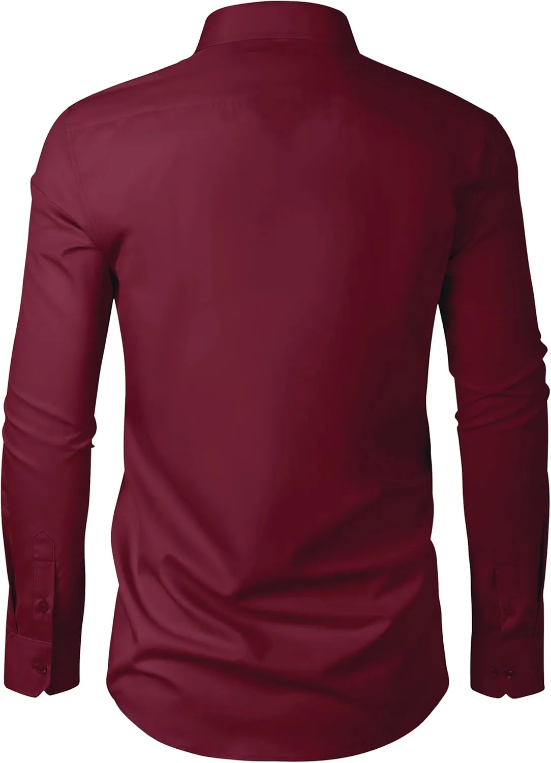 Men's Dress Shirts Regular Fit Solid Long Sleeve Wrinkle-Free Formal Shirt Business Casual Button Down Shirts