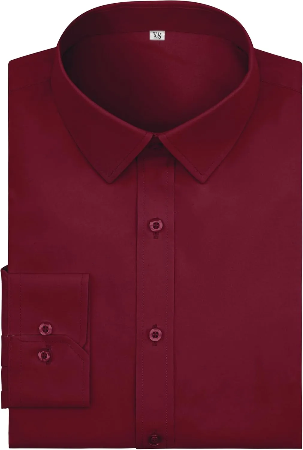 Men's Dress Shirts Regular Fit Solid Long Sleeve Wrinkle-Free Formal Shirt Business Casual Button Down Shirts