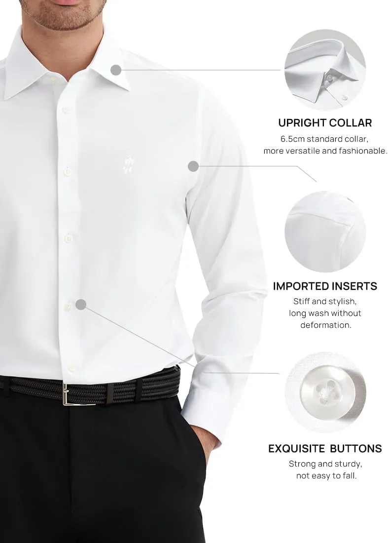Mens Dress Shirts Slim Fit Wrinkle Free Stretch Non Iron Soft French Cuff Button Down Shirts