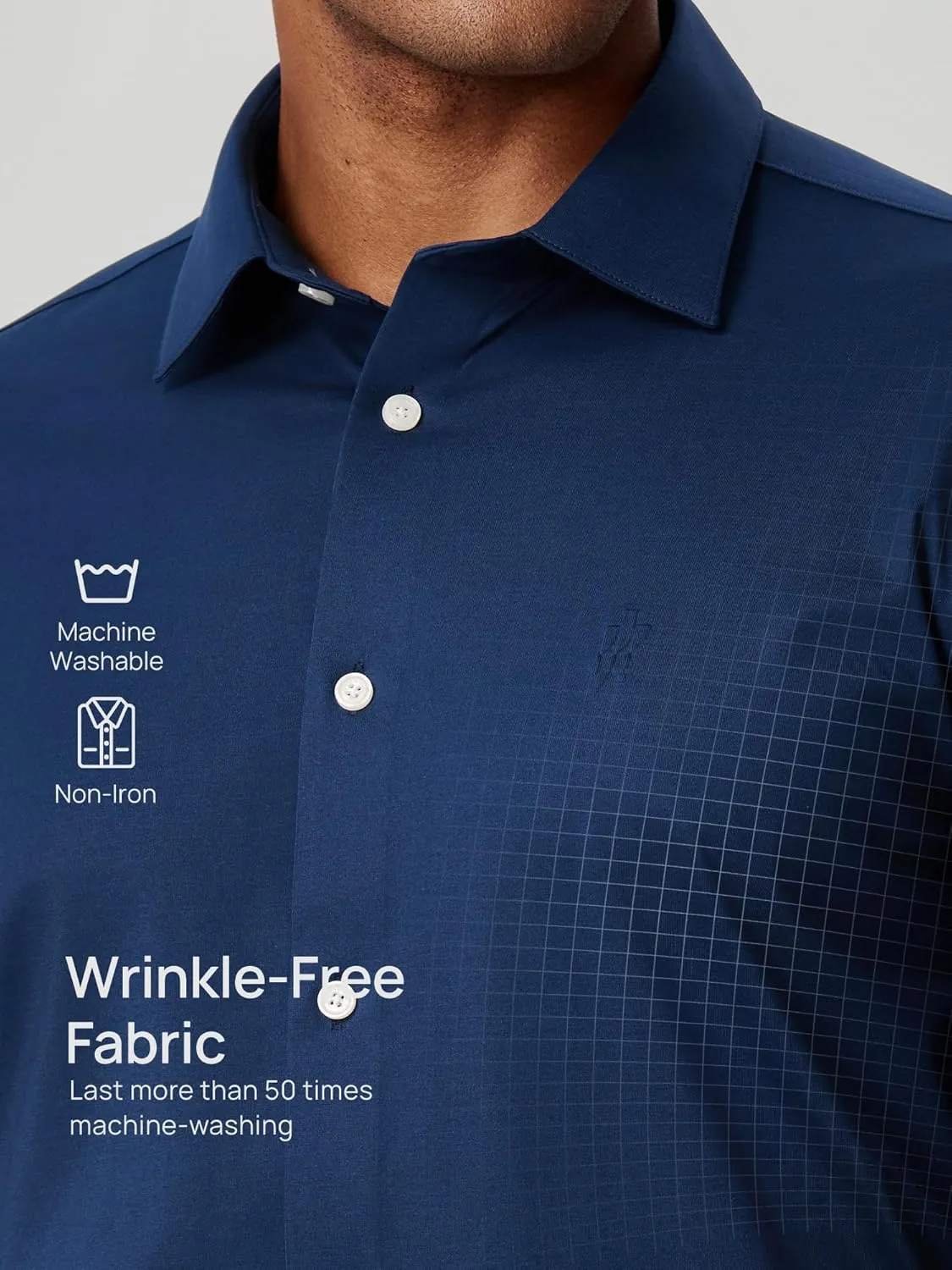 Mens Dress Shirts Slim Fit Wrinkle Free Stretch Non Iron Soft French Cuff Button Down Shirts