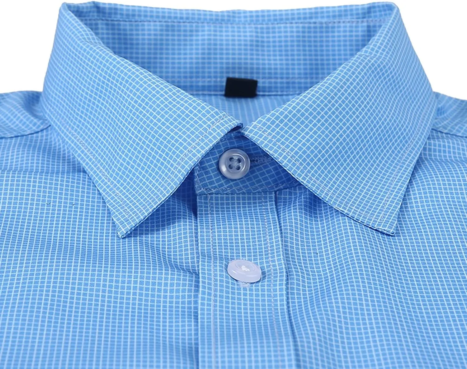 Men's Dress Shirts Solid Causal Long Sleeve Business Button Down Shirts Regular Fit Stretch Cotton Formal Dress Shirts