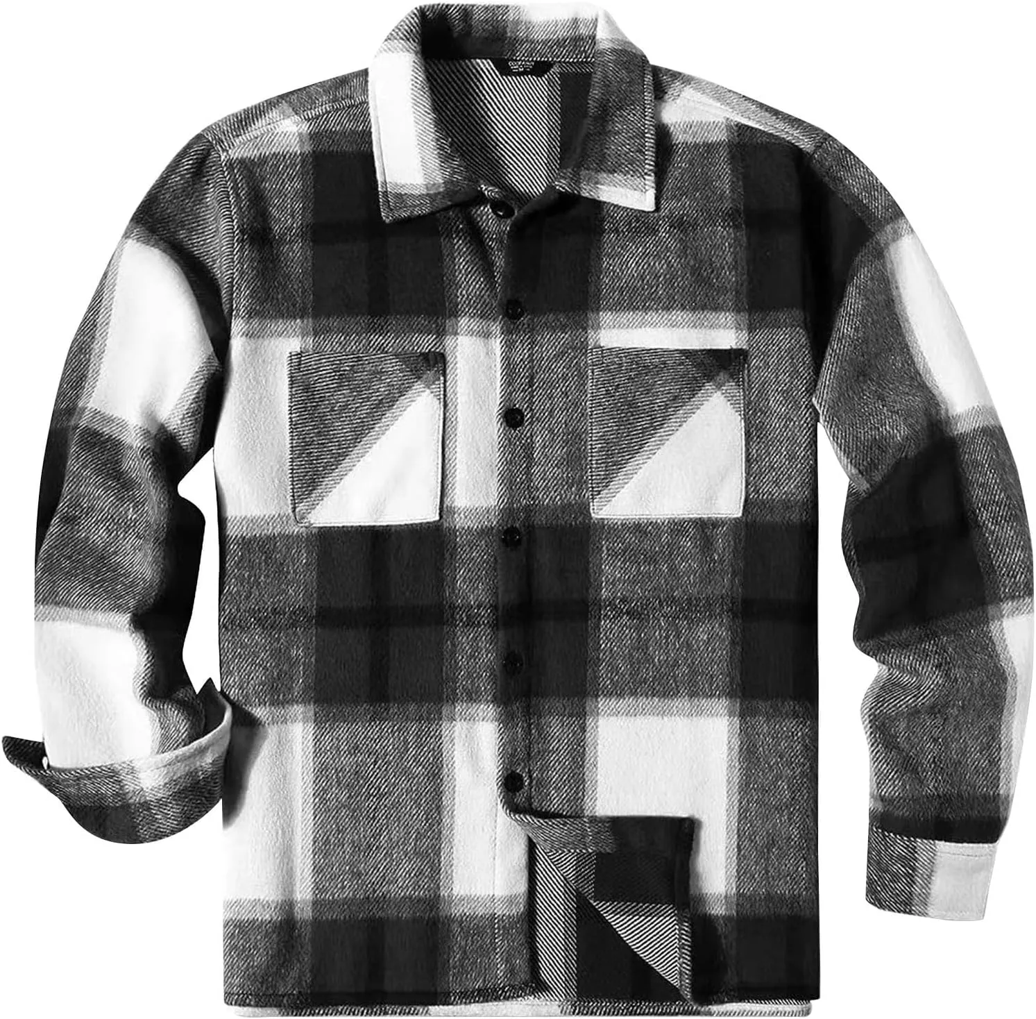 Mens Fashion Sports Outdoor Jacket Plaid Zipper Stand Collar Cardigan with Pockets Men's Gifts for Men Who Want