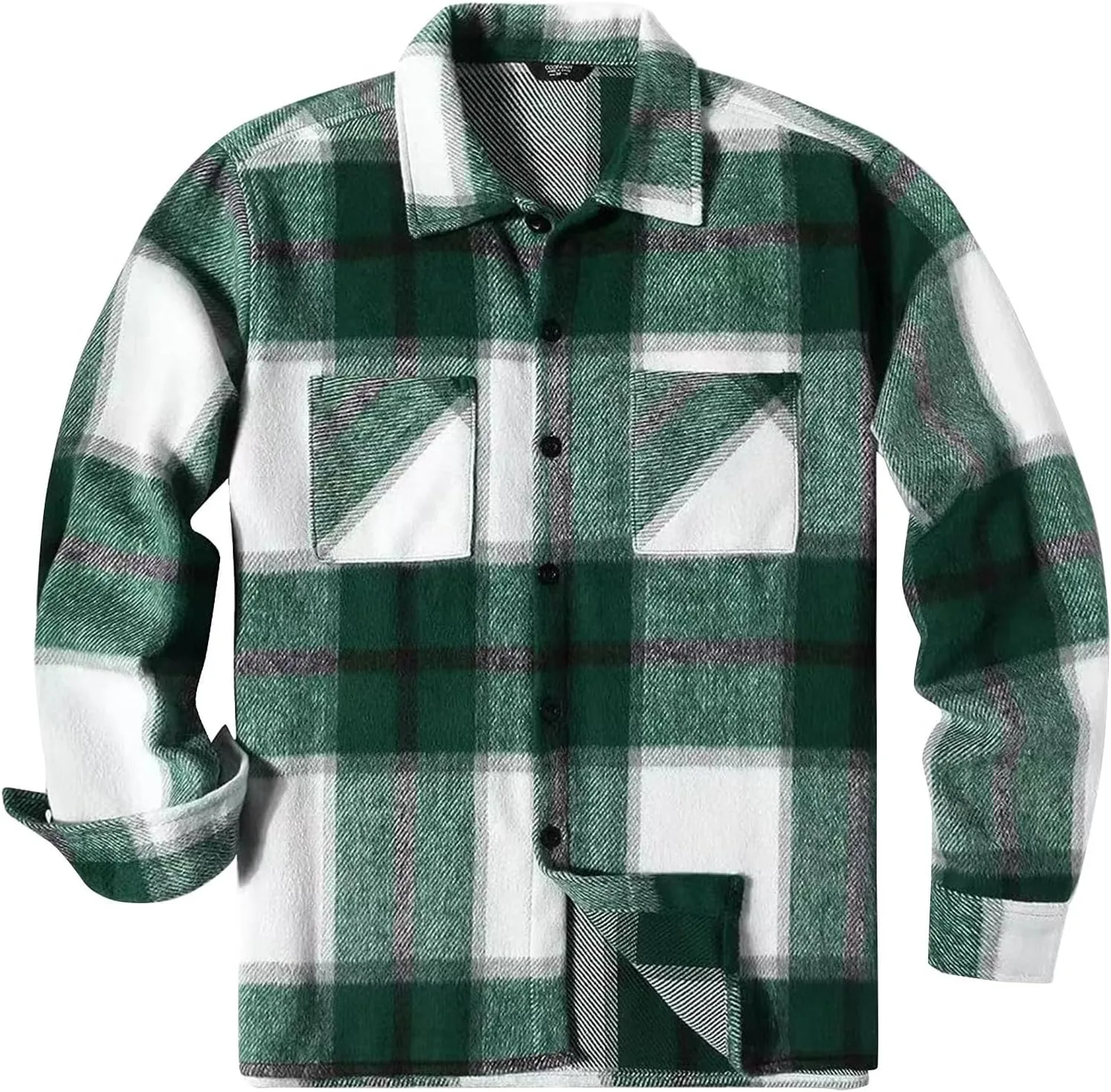 Mens Fashion Sports Outdoor Jacket Plaid Zipper Stand Collar Cardigan with Pockets Men's Gifts for Men Who Want