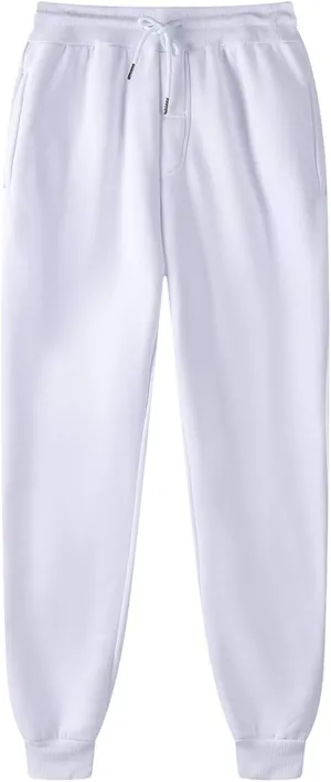 Men's Fleece Jogger Men's Drawstring Sweatpants Drawstring Long Pants Solid Color Vintage Slim Men's Casual Slim
