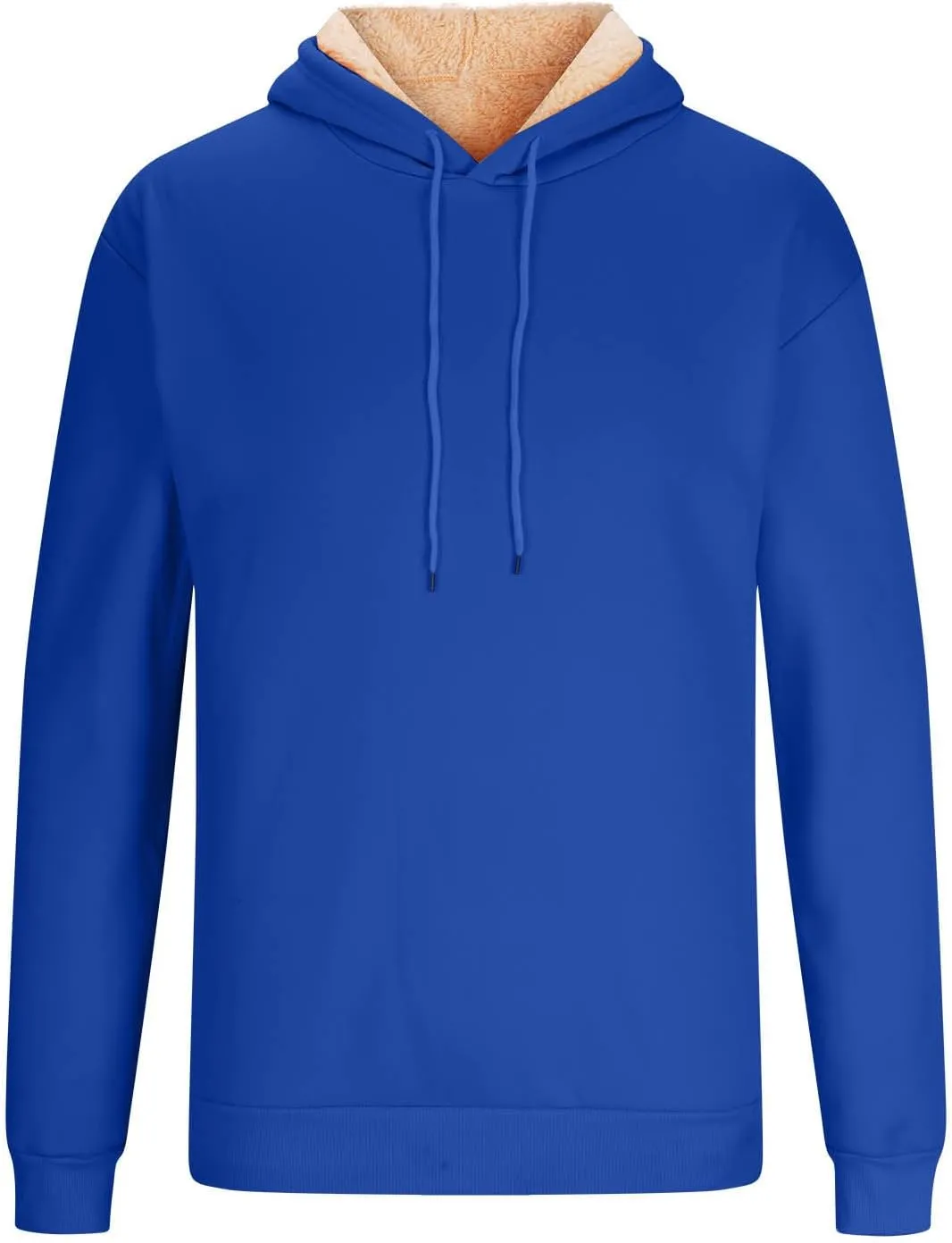 Mens Fleece Lined Hoodies Heavyweight Thick Winter Pullover Sherpa Warm Hooded Sweatshirt Thermal Windproof Jacket