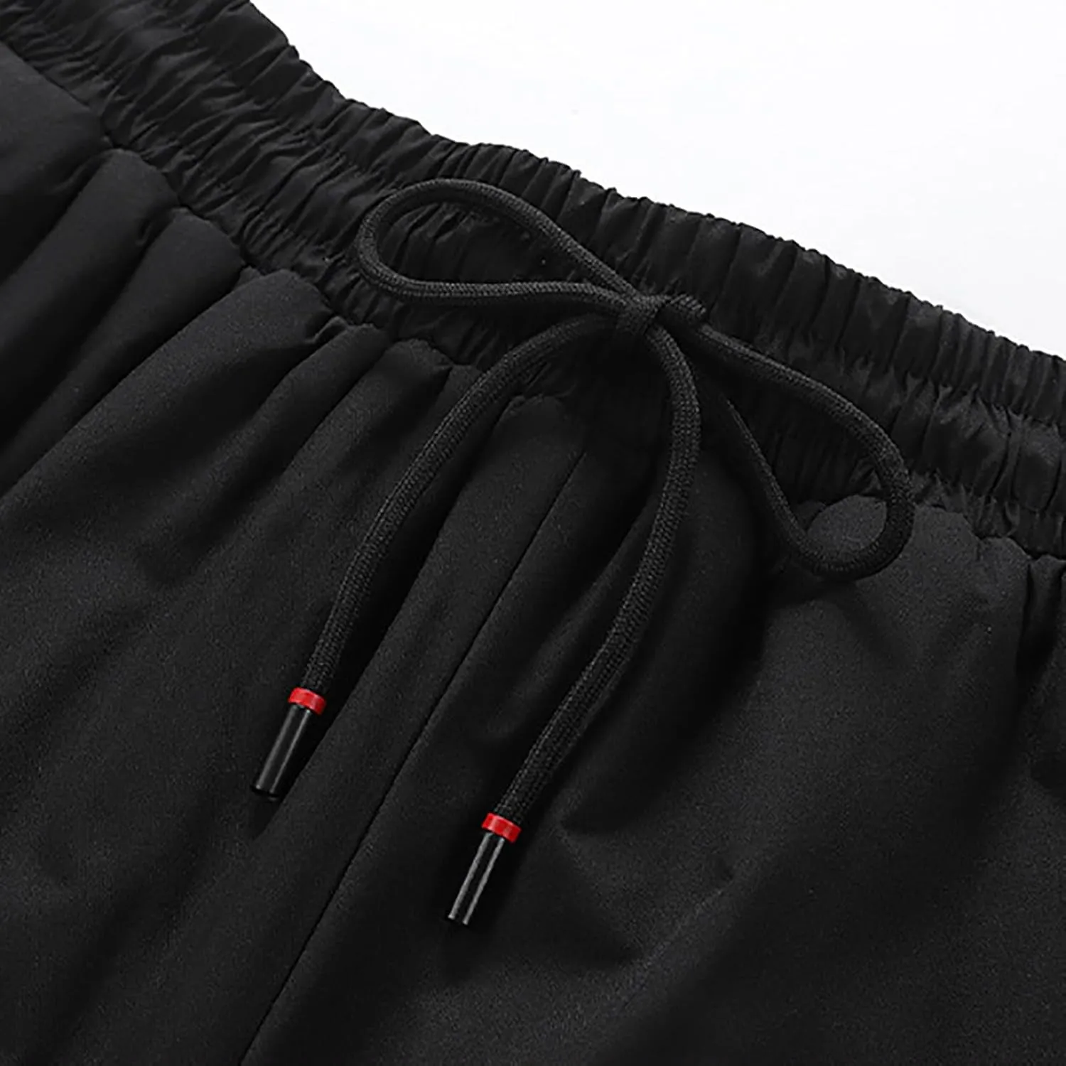 Men's Fleece Lined Joggers Unisex Fleece Lined Waterproof Pants Thermal Hiking Workout Running Pants with Pockets
