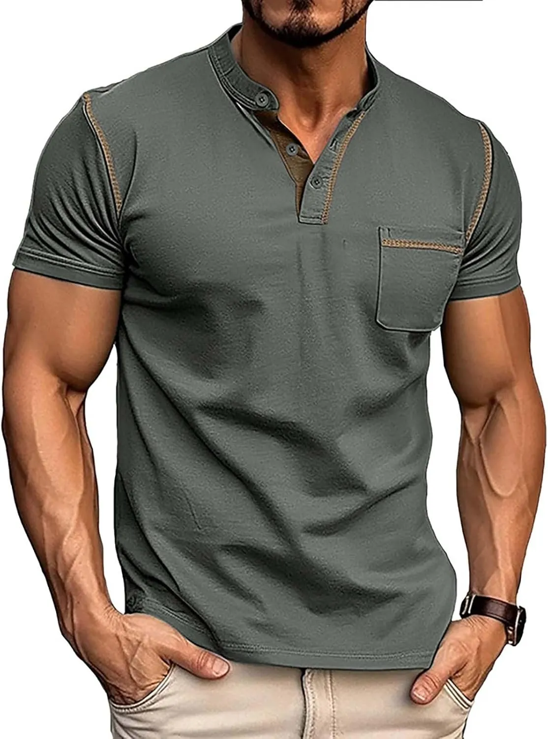 Men's Golf Polo Shirts Crewneck Dry Fit Wrinkle Free Lightweight Business Summer Shirts 2025