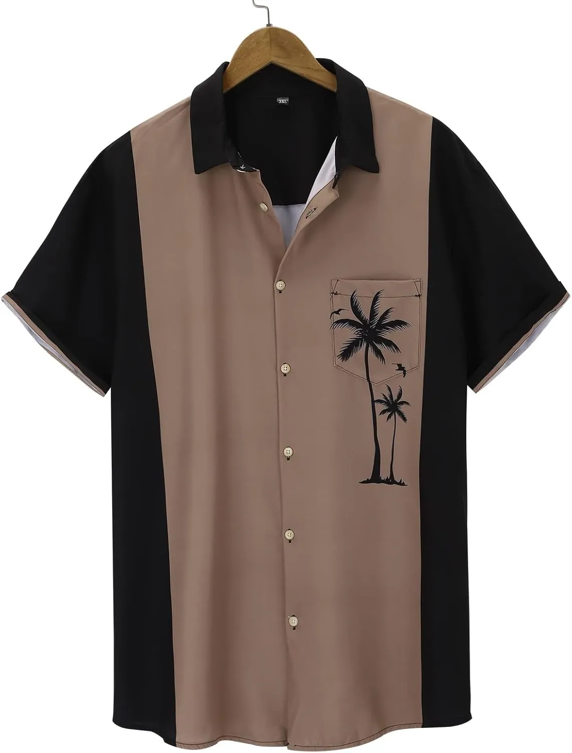 Men's Hawaiian Shirt Short Sleeves Button Down Shirts Casual Summer Beach Tropical Printed Palm Holiday Shirts