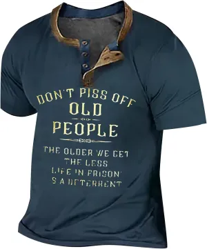 Men's Henley T-Shirt Muscle Short Sleeve V Neck Button Up Tshirt 2024 Fall Shirts 3D Graphic T-Shirts Tees Top