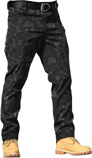 Men's Hiking Tactical Pants Khaki Pants Mens Relaxed Fit Dress Sweatpants for Men Jogger Scrubs for Mens Brown Pants