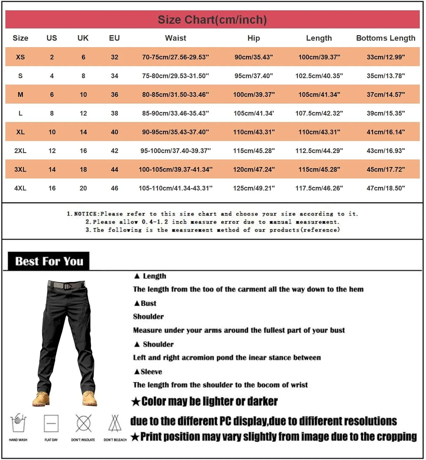 Men's Hiking Tactical Pants Khaki Pants Mens Relaxed Fit Dress Sweatpants for Men Jogger Scrubs for Mens Brown Pants