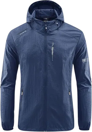 Men's Hoodie Jackets Outdoor Waterproof Hooded Lightweight Tactical Jacket Water Resistant Soft Shell Winter Coats