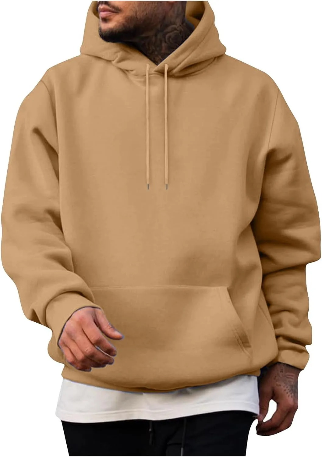 Men's Hoodies Multi Pocket Zip up Hoodie Lightweight Hooded Sweatshirt Fall Winter Jacket Active Sweatshirts