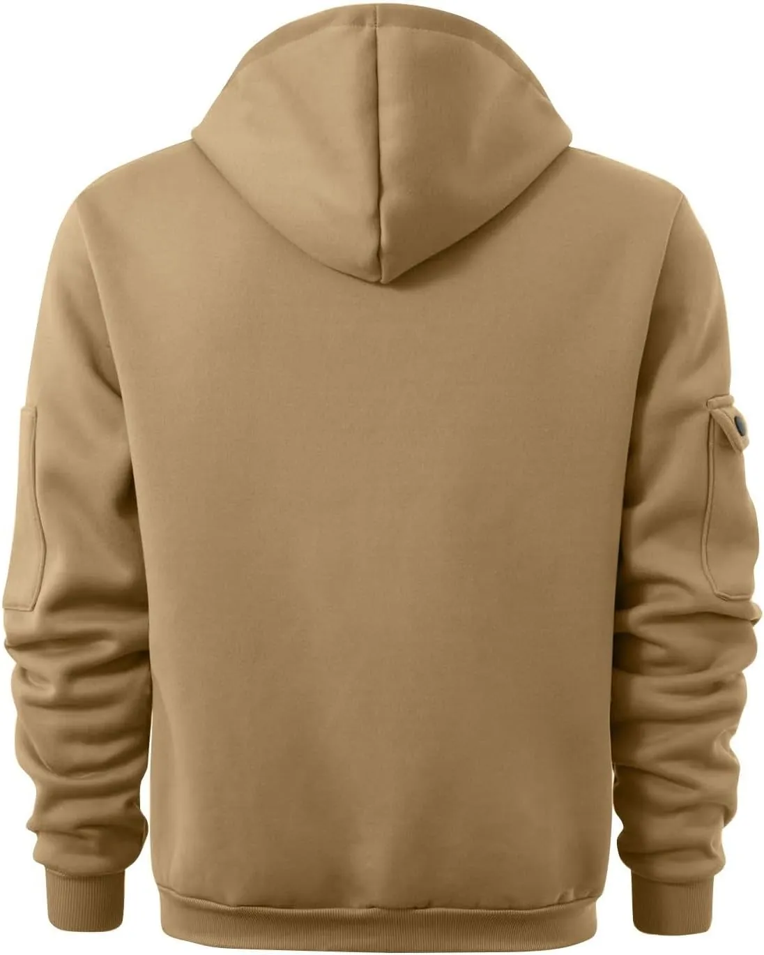 Mens Hoodies Pullover Tactical Fleece Lined Quarter Zip Hooded Sweatshirt Drawstring Plus Size Hoodie with Pockets
