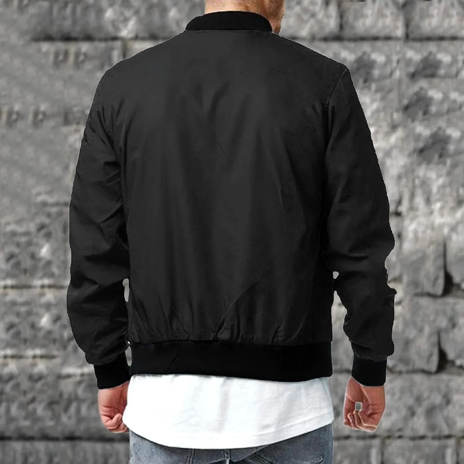 Mens Jacket Mens Bomber Jacket Lightweight Slim Fit Softshell Windbreaker