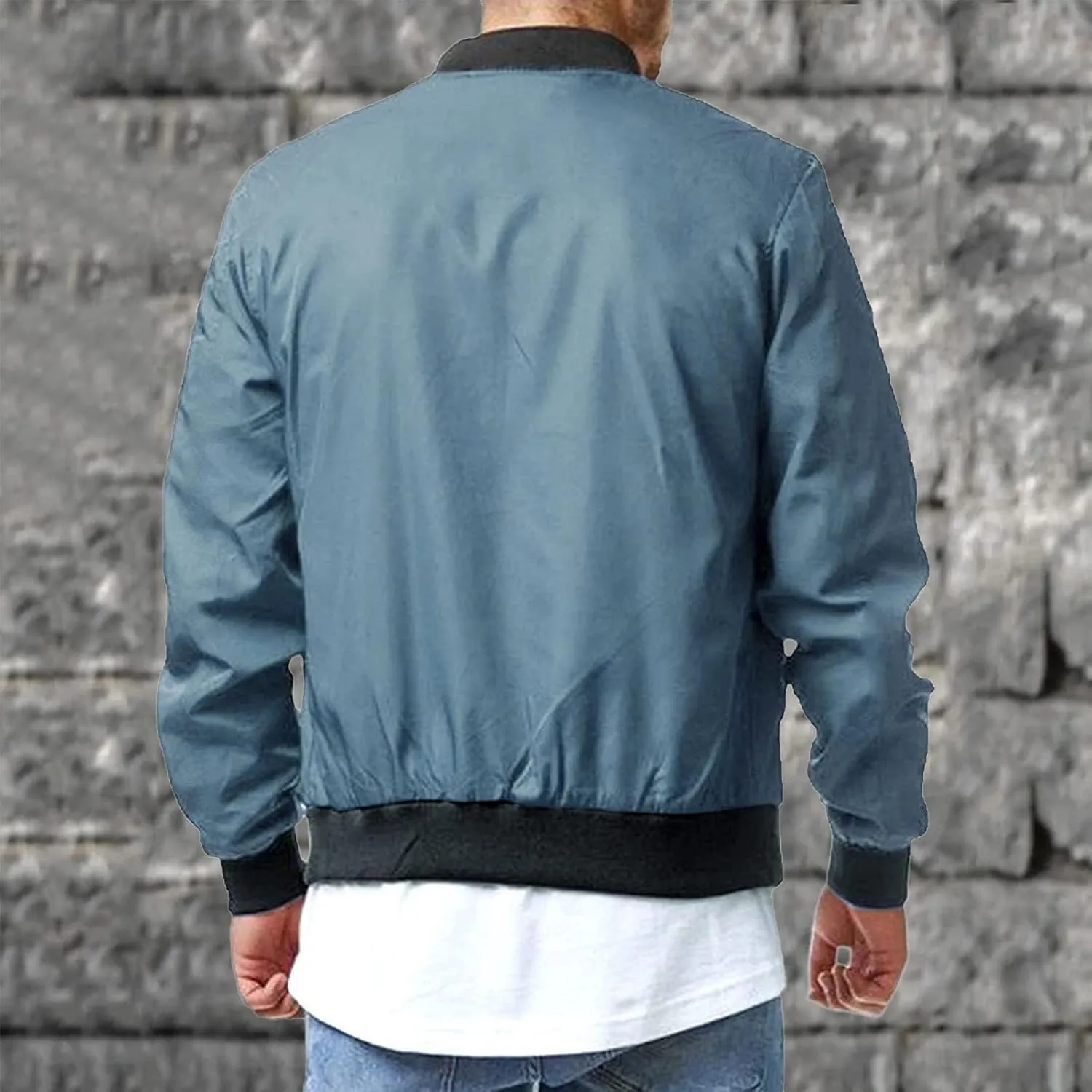 Mens Jacket Mens Bomber Jacket Lightweight Slim Fit Softshell Windbreaker