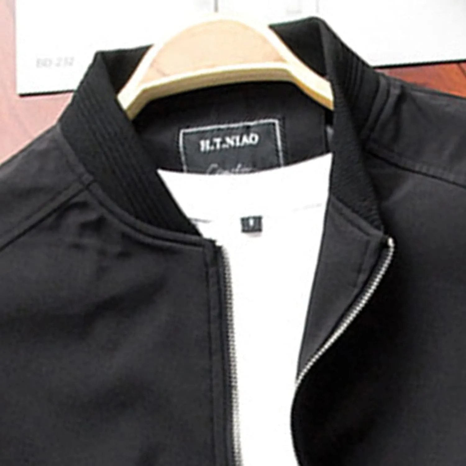 Men's Jacket Slim Fit Lightweight Softshell Flight Bomber Jacket Coat