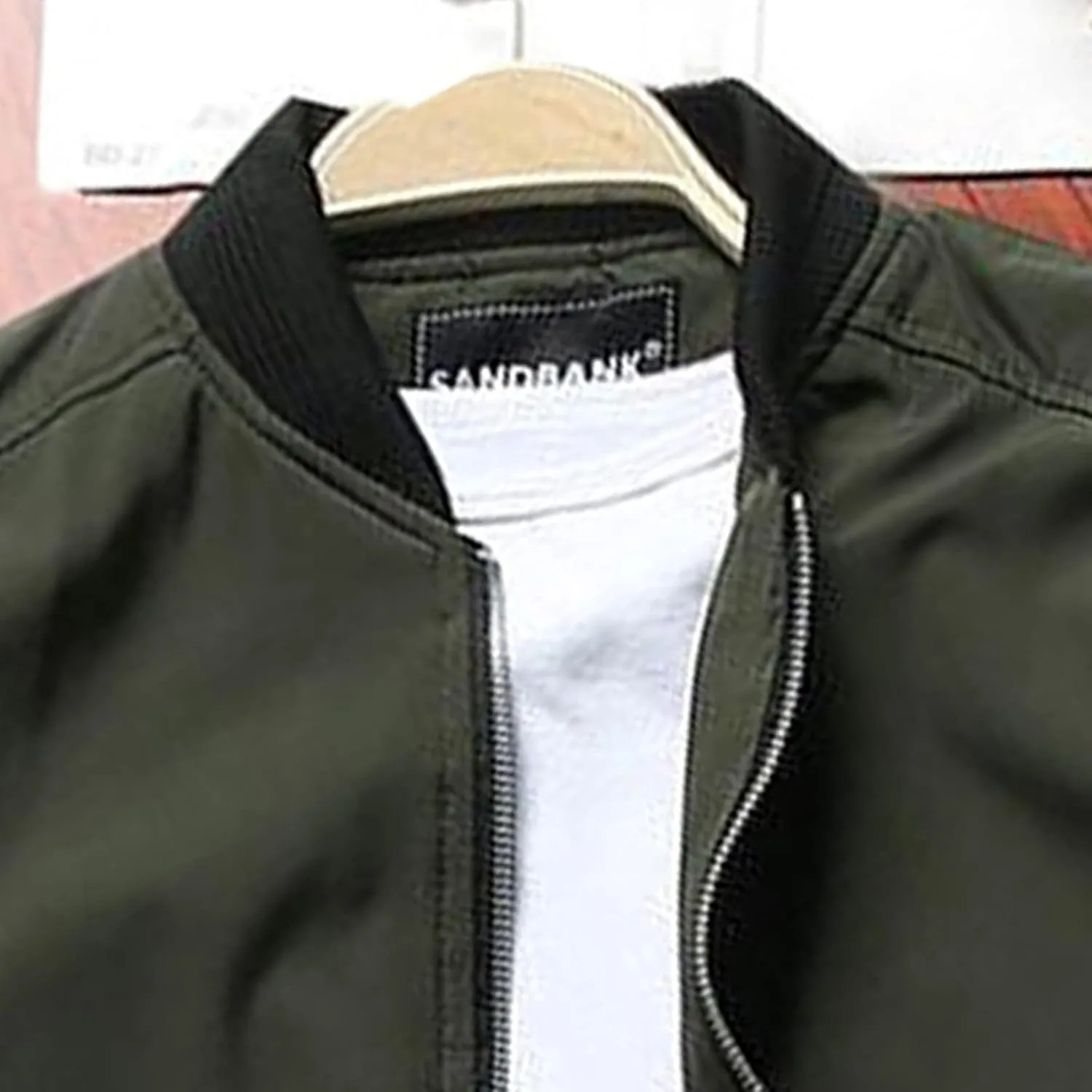 Men's Jacket Slim Fit Lightweight Softshell Flight Bomber Jacket Coat