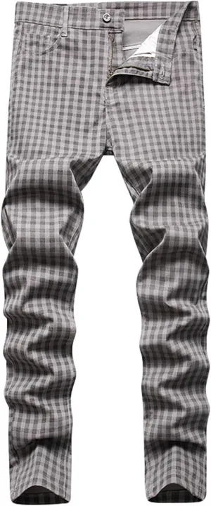 Mens Jeans Loose Fit Jeans high Waist Straight fit Jeans Trendy Print Pants Leopard Print Pants Ripped Destroyed Jeans