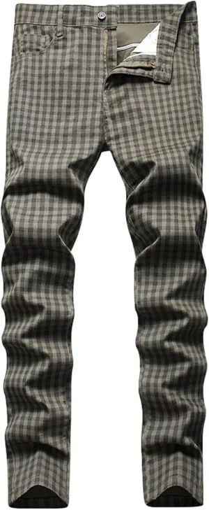 Mens Jeans Loose Fit Jeans high Waist Straight fit Jeans Trendy Print Pants Leopard Print Pants Ripped Destroyed Jeans