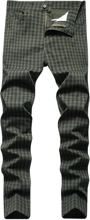Mens Jeans Loose Fit Jeans high Waist Straight fit Jeans Trendy Print Pants Leopard Print Pants Ripped Destroyed Jeans