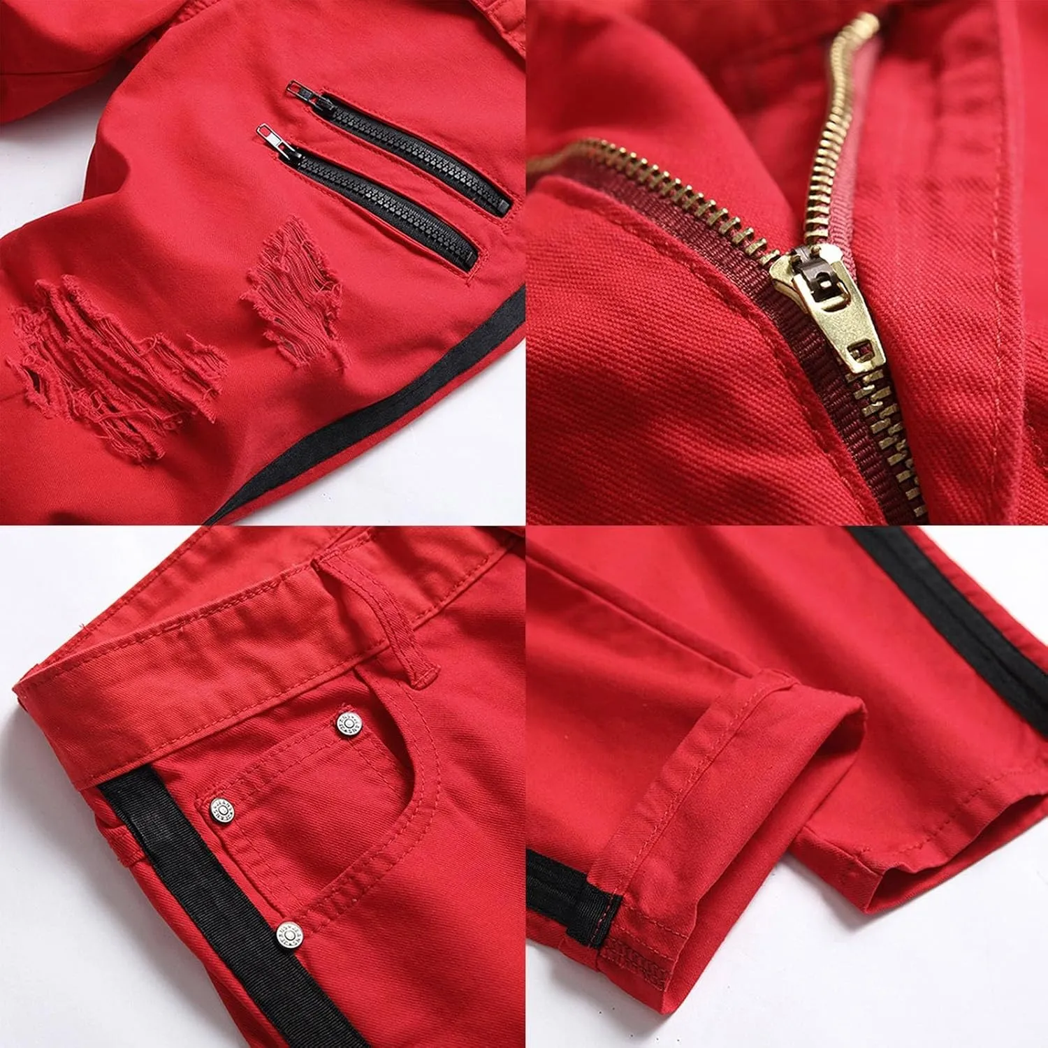 Mens Jeans Stretch Straight Leg Jeans Soft Denim Jeans Grunge Hip Hop Baggy Pants Leopard Print Pants