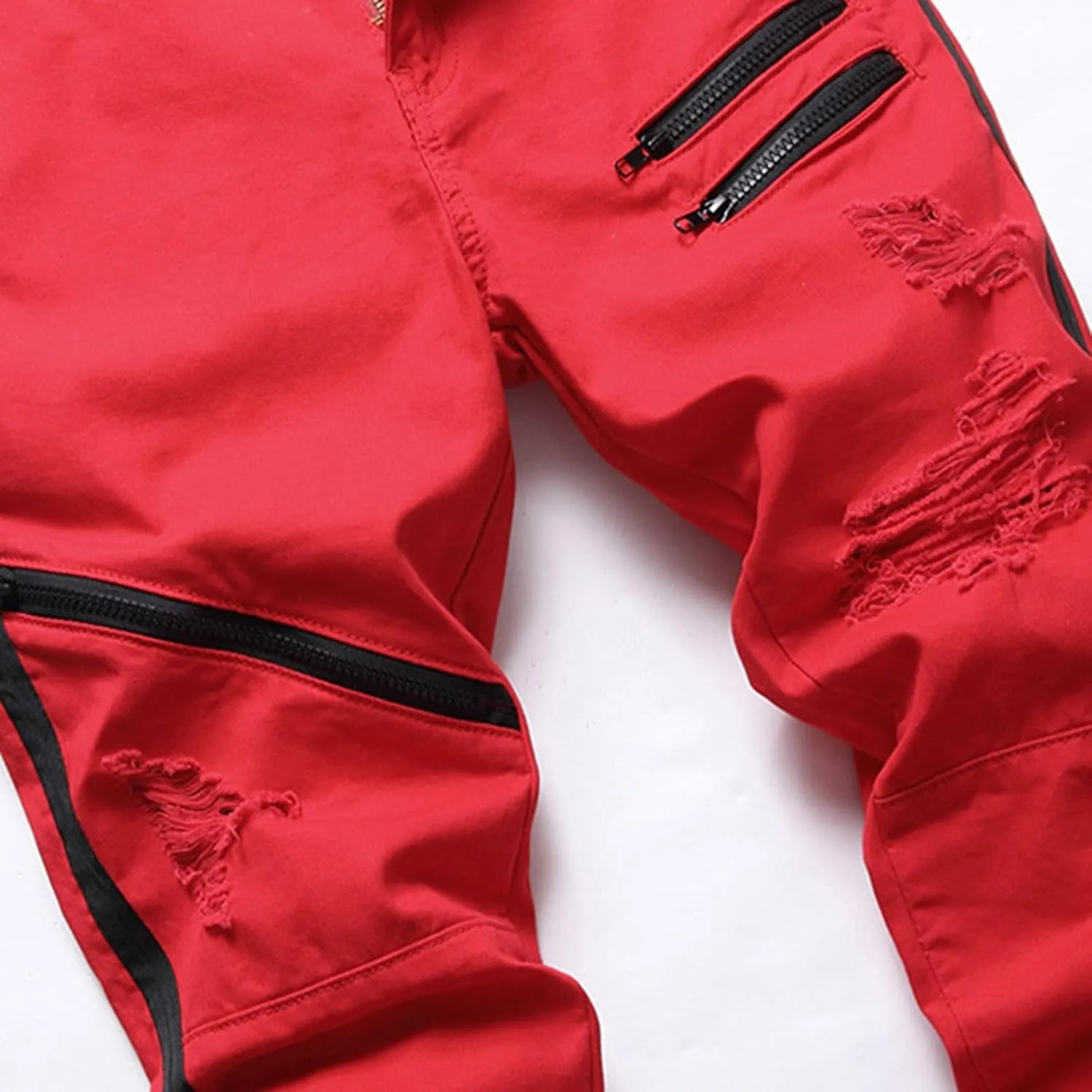 Mens Jeans Stretch Straight Leg Jeans Soft Denim Jeans Grunge Hip Hop Baggy Pants Leopard Print Pants