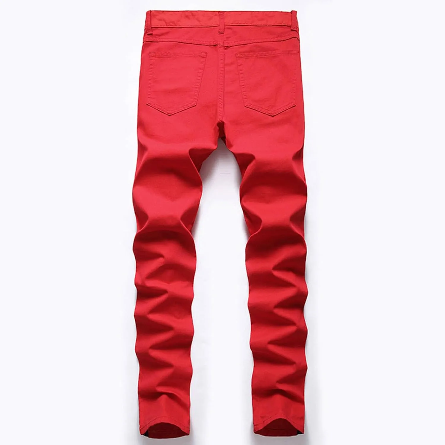 Mens Jeans Stretch Straight Leg Jeans Soft Denim Jeans Grunge Hip Hop Baggy Pants Leopard Print Pants