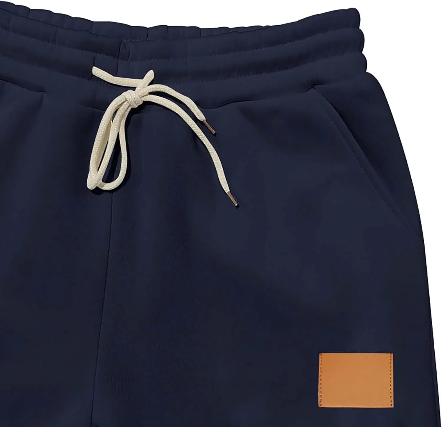 Mens Joggers with Pockets Drawstring Waist Heavyweight Sweatpants Baggy Winter Casual Fleece Lined Cargo Pants