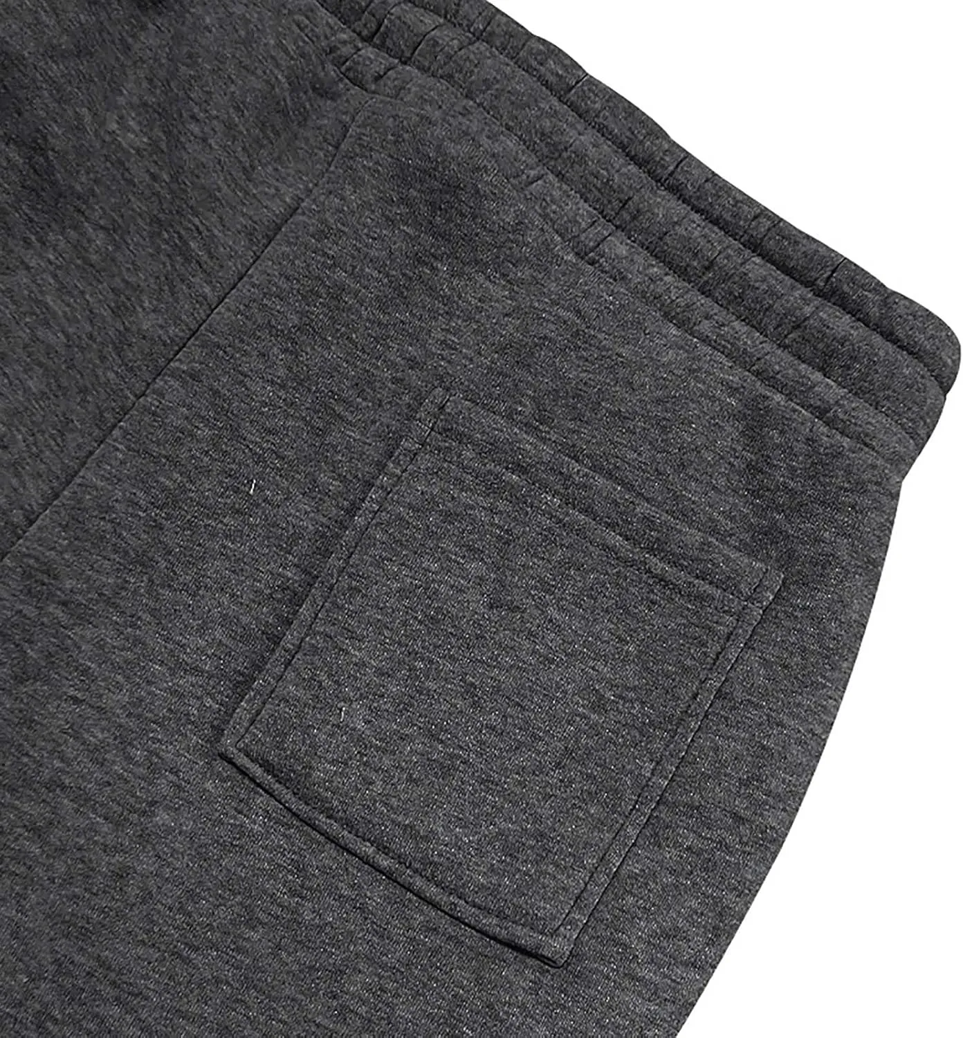 Mens Joggers with Pockets Drawstring Waist Heavyweight Sweatpants Baggy Winter Casual Fleece Lined Cargo Pants