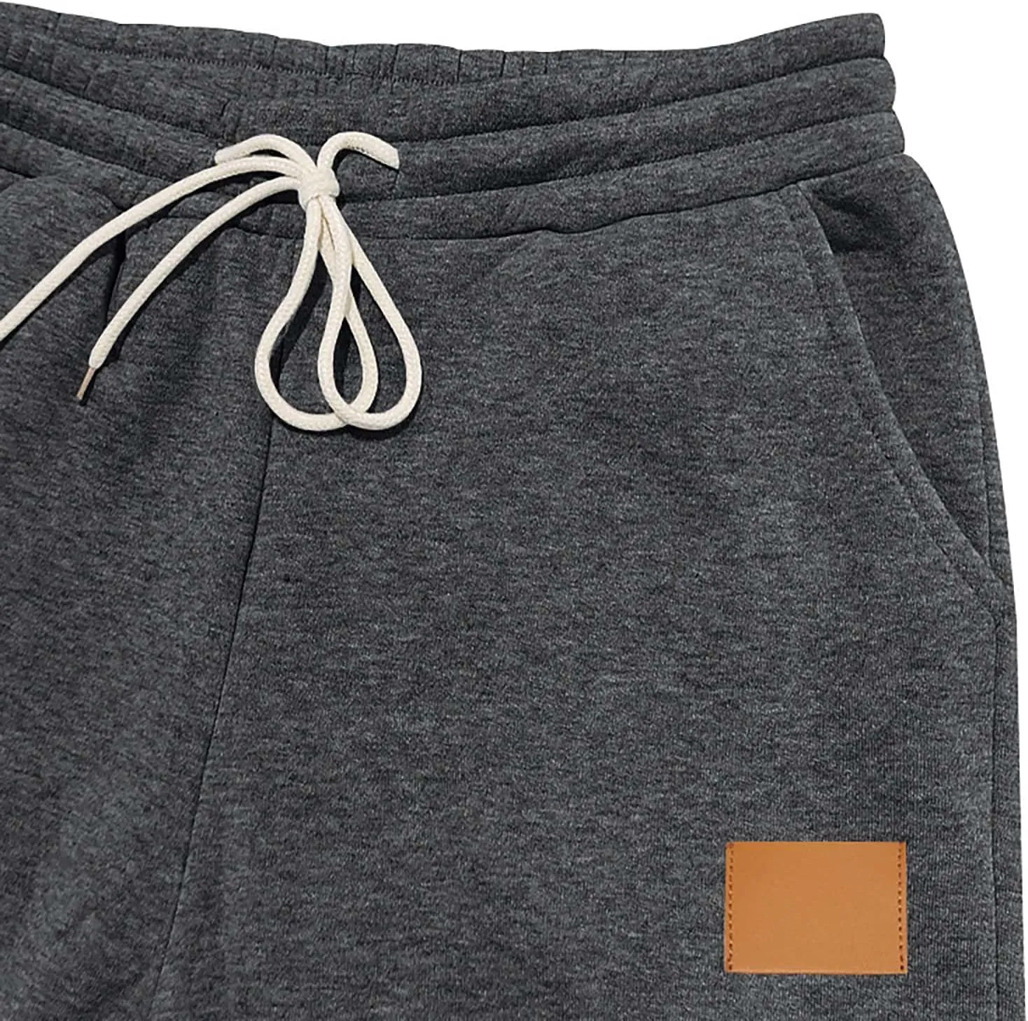 Mens Joggers with Pockets Drawstring Waist Heavyweight Sweatpants Baggy Winter Casual Fleece Lined Cargo Pants