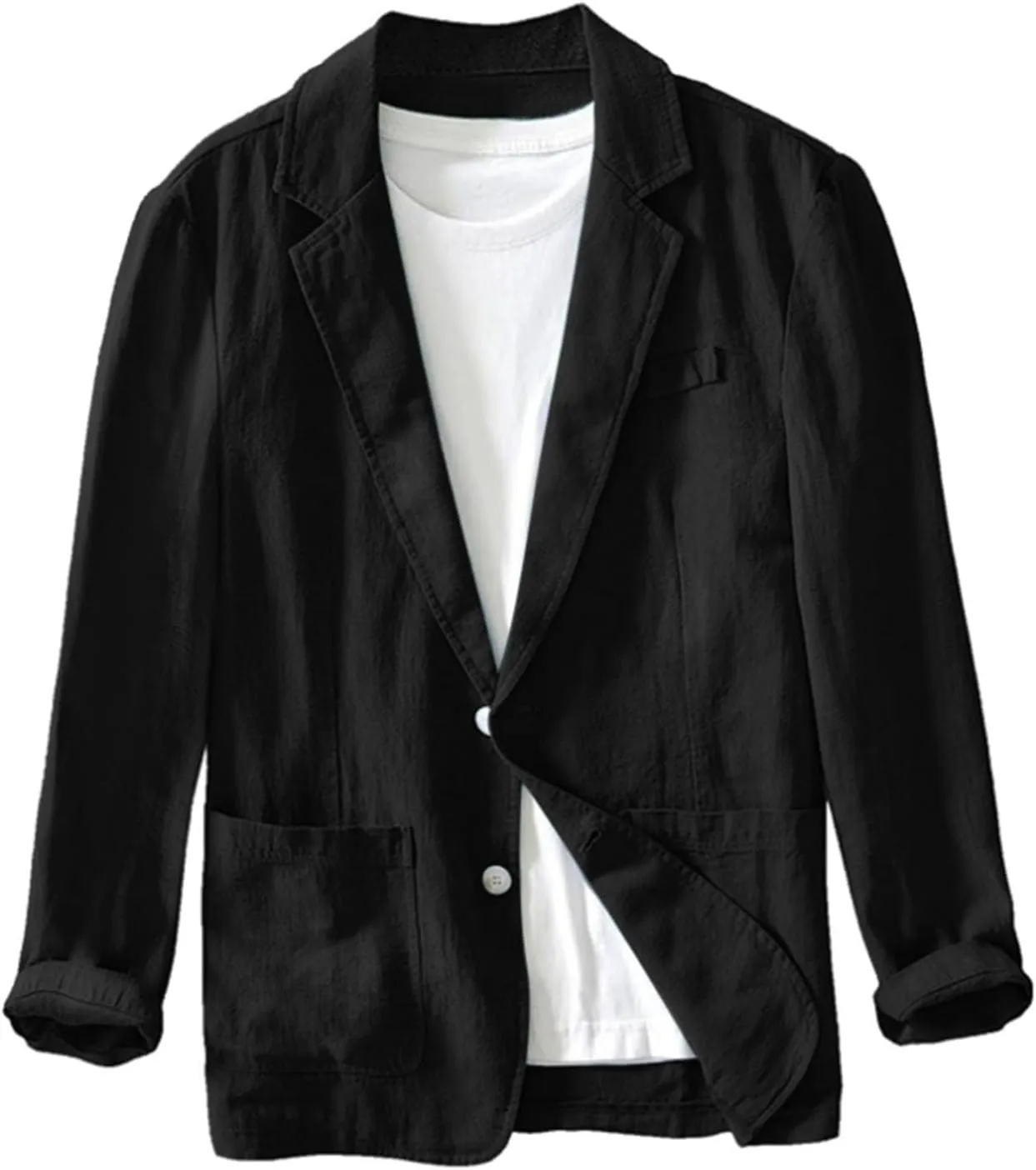 Mens Lightweight Blazer Jacket Plus Size Breathable Thin Coats Button Down Loose Fit Casual Summer Cardigans Shirts