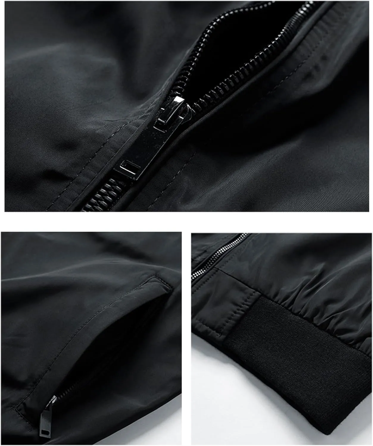 Men's Lightweight Bomber Jacket Casual Softshell Jackets Slim Fit Hiking Windbreaker Fall Spring Outdoor Fashion Coat