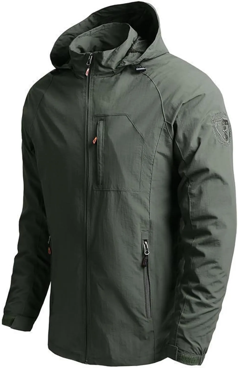 Mens Lightweight Jackets Waterproof Rain Jacket Packable Breathable Hood Shell Raincoat Hiking Travel Coat Windbreaker