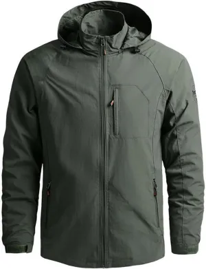 Mens Lightweight Jackets Waterproof Rain Jacket Packable Breathable Hood Shell Raincoat Hiking Travel Coat Windbreaker