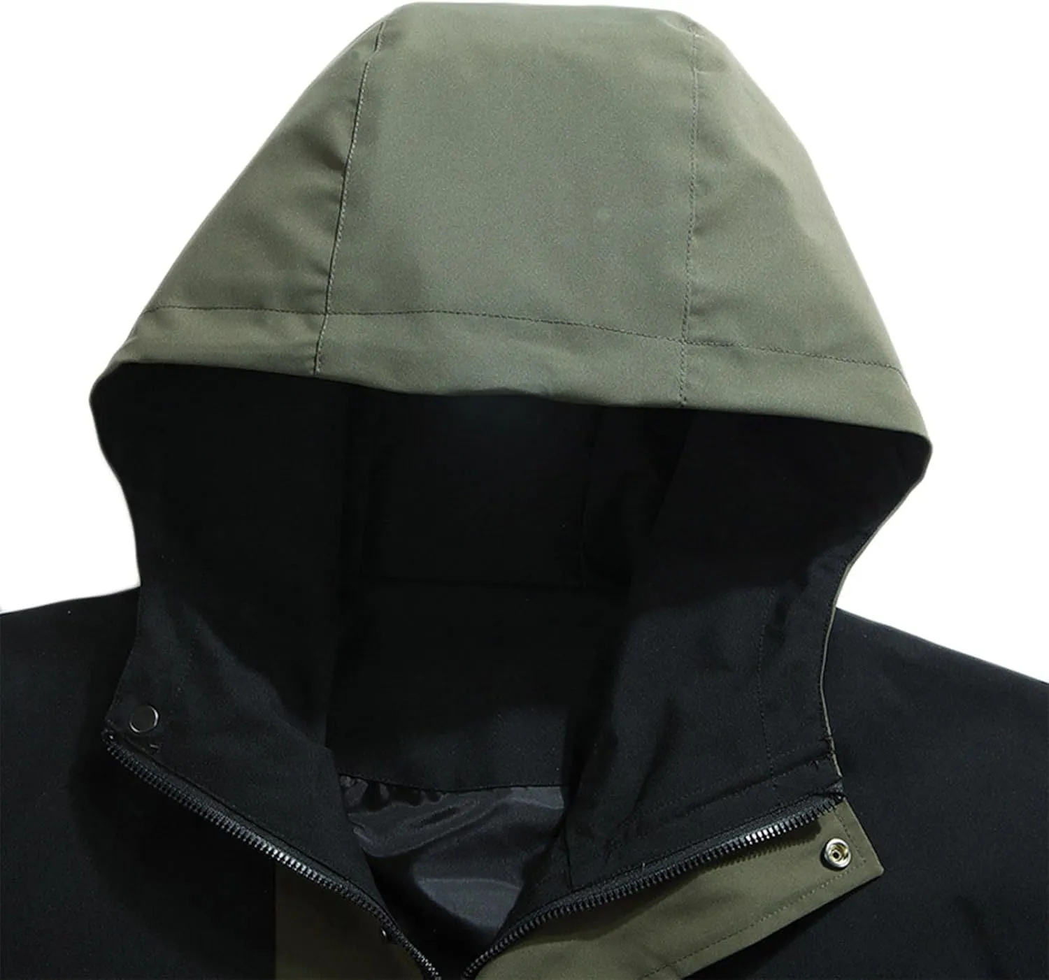 Men's Lightweight Softshell Jacket Hooded Water Resistant Fall Winter Hiking Windbreaker Jackets Drawstring Zipper Coats