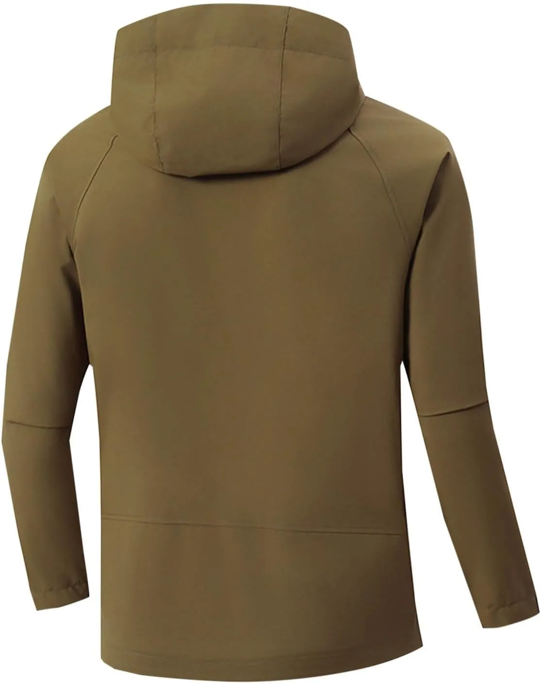 Mens Lightweight Softshell Jacket Hooded Water Resistant Winter Hiking Windbreaker Jackets Zipper Casual Outwear Coat