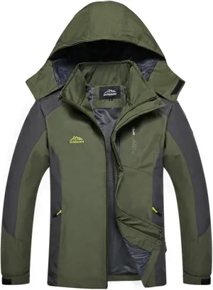 Men's Lightweight Softshell Jacket Outdoor Sports Outwear Hooded Water Resistant Winter Hiking Windbreaker Jackets