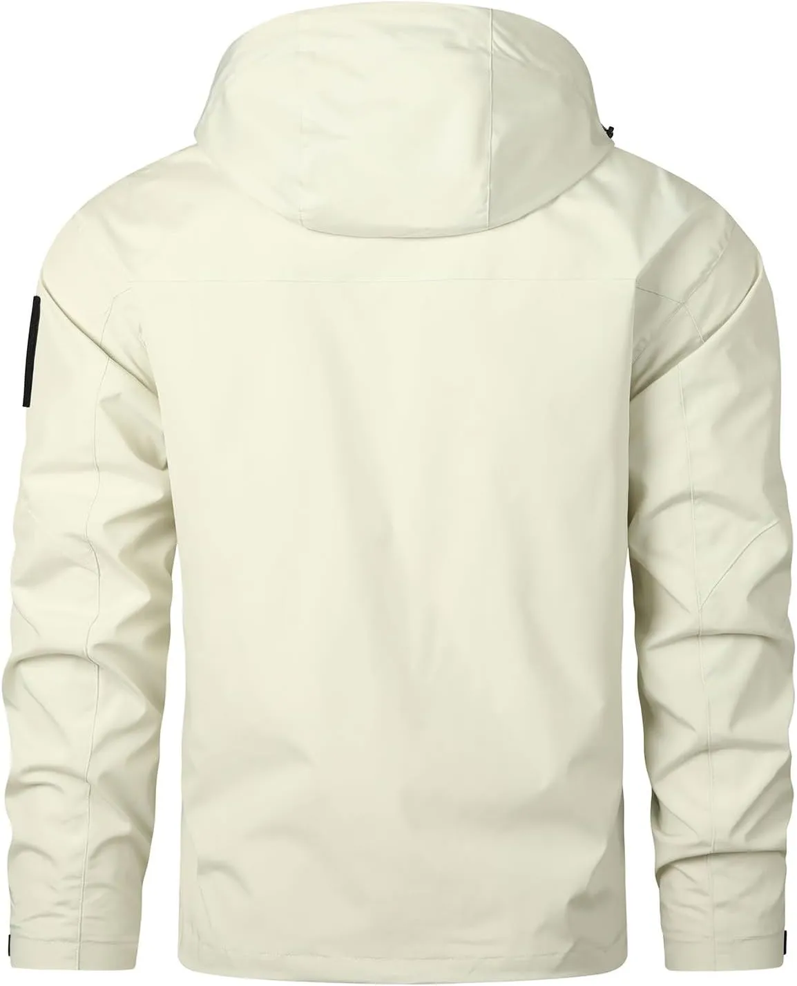 Men's Lightweight Softshell Jacket Solid Hooded Water Resistant Winter Hiking Windbreaker Jackets With Zip Pockets
