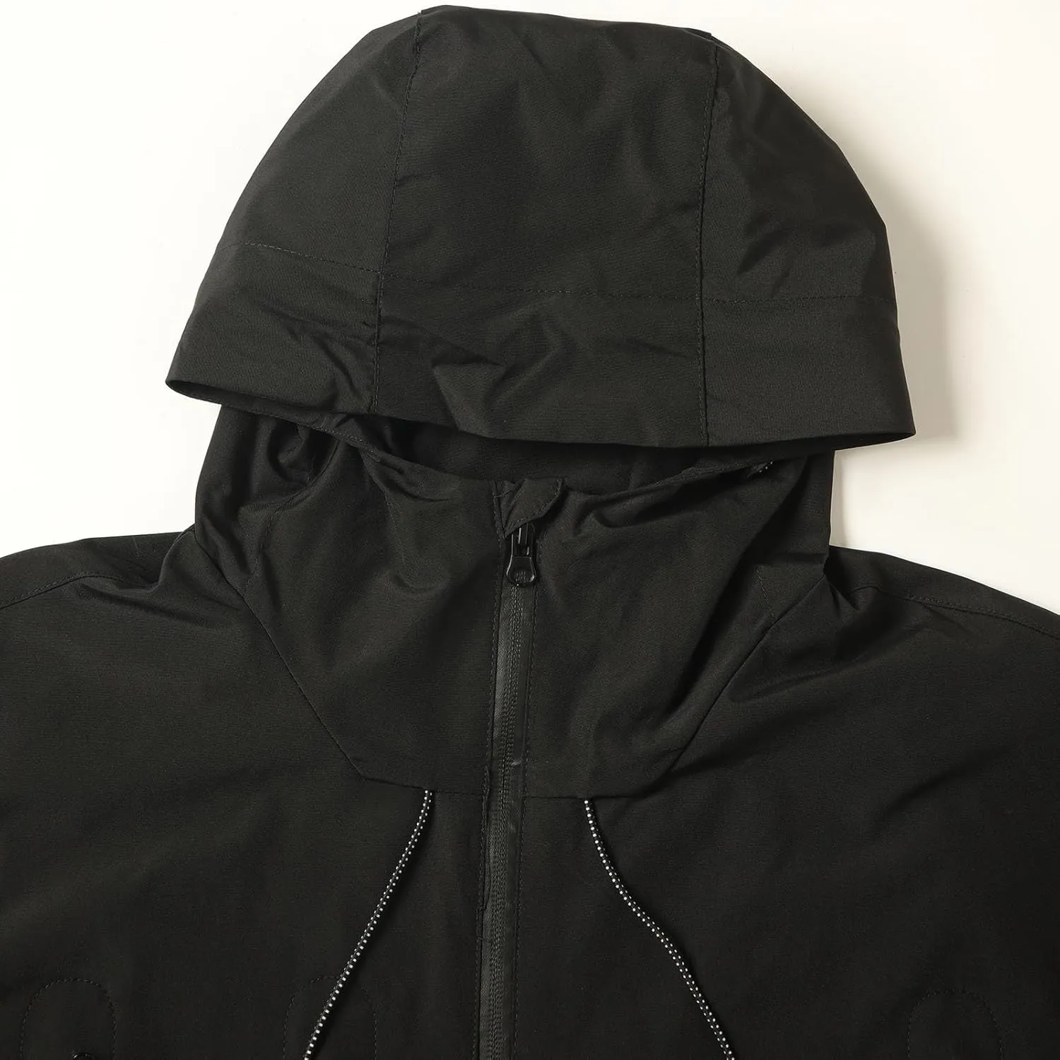 Men's Lightweight Softshell Jacket Solid Hooded Water Resistant Winter Hiking Windbreaker Jackets With Zip Pockets
