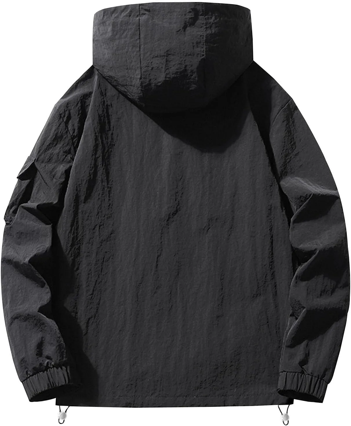 Men's Lightweight Softshell Jacket with Lined Full Zip Hooded Water Resistant Winter Hiking Windbreaker Jackets