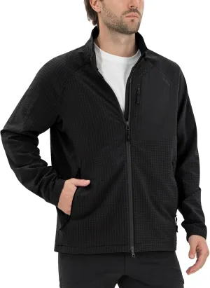 Men's Lightweight Windbreaker Hiking Softshell Jacket Water-resistant Full Zip Hoodies Golf Jackets