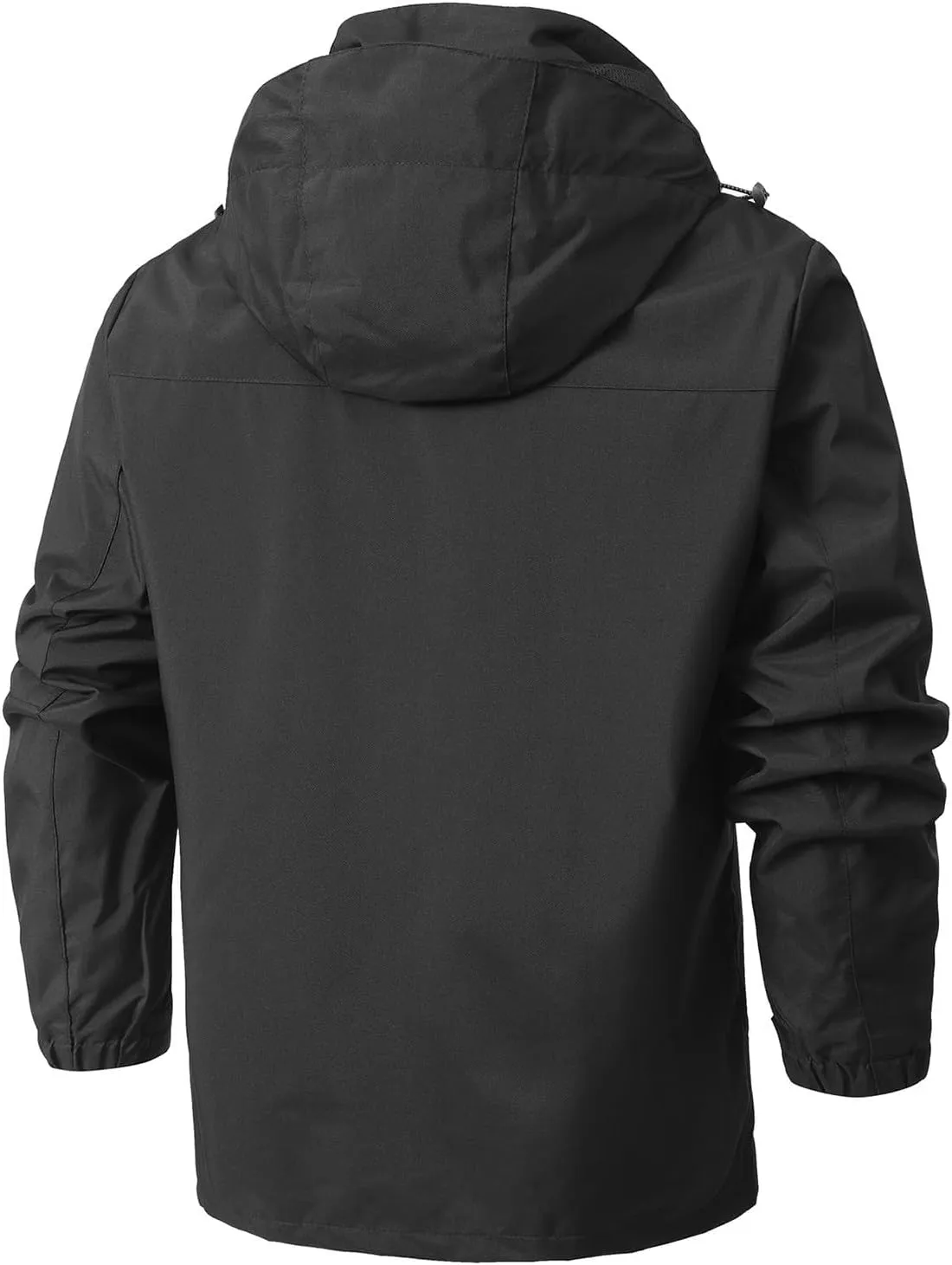 Men's Lightweight Windbreaker Hooded Windproof Water Resistant Rain Jacket Hiking Mountain Sport Jacket Coat Raincoat