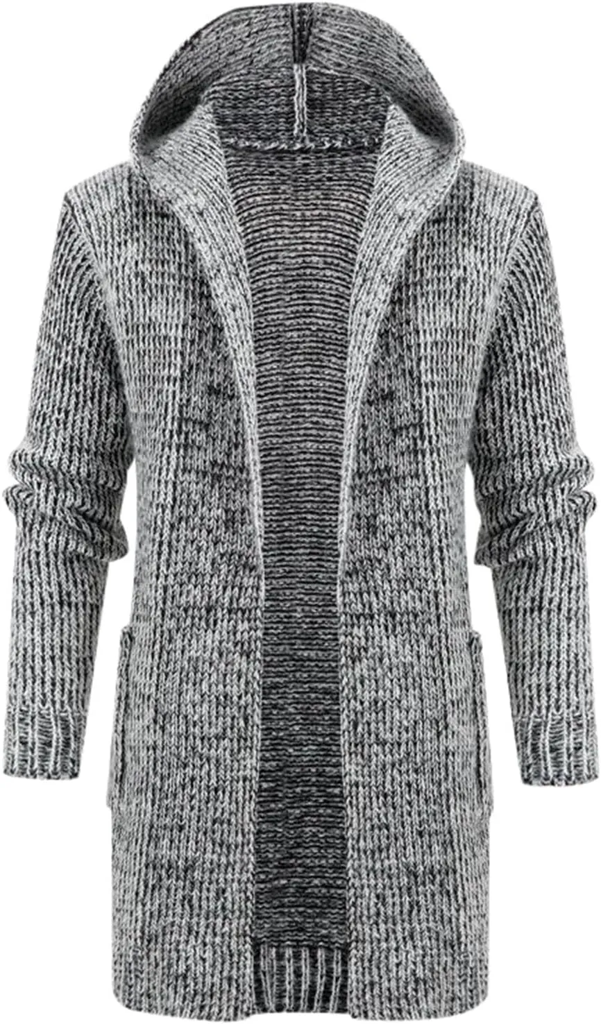Mens Long Sleeve Stand Cardigan Sweaters Button Down Knitted Sweater Classic Sweater for Men Men's Jackets