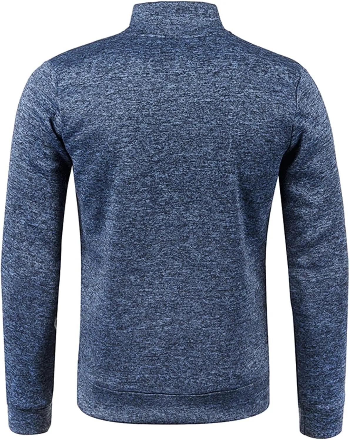 Mens Mock Neck Full Zip Sweatshirts Plus Lightweight Fleece Jackets with Stand Collar & Zipper Pockets