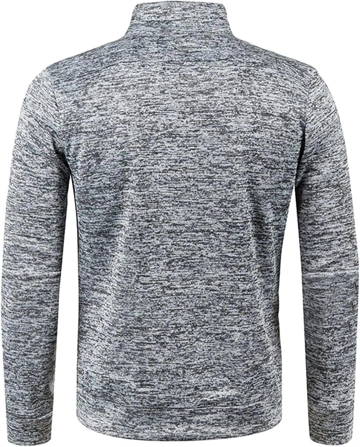 Mens Mock Neck Full Zip Sweatshirts Plus Lightweight Fleece Jackets with Stand Collar & Zipper Pockets