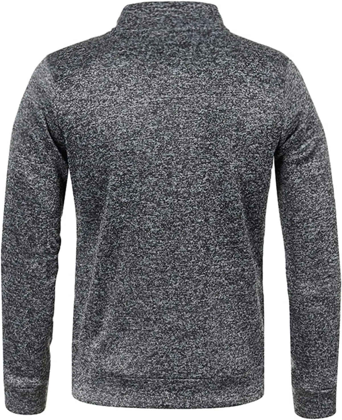 Mens Mock Neck Full Zip Sweatshirts Plus Lightweight Fleece Jackets with Stand Collar & Zipper Pockets