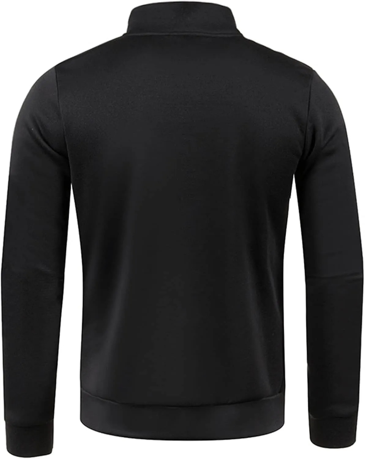 Mens Mock Neck Full Zip Sweatshirts Plus Lightweight Fleece Jackets with Stand Collar & Zipper Pockets